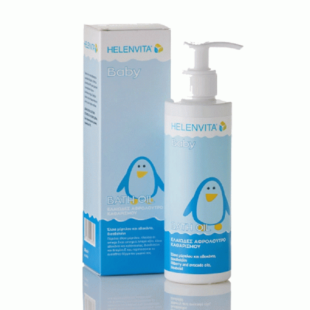 Helenvita Baby Bath Oil Cleanser 200ml - Βρεφικό Ελαιώδες Καθαριστικό Αφρόλουτρο
