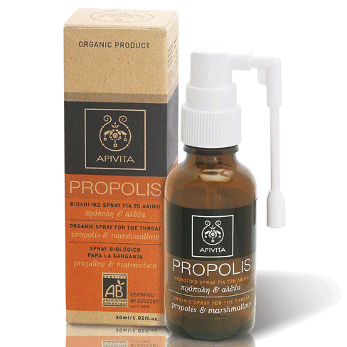 Apivita Propolis Throat Spray 30ml – Βιολογικό Spray για το Λαιμό με Αλθέα &Πρόπολη