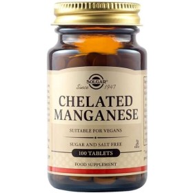 Solgar Chelated Manganese 8mg 100tabs – Συμπλήρωμα Διατροφής Μαγγανίου για την Καλή Υγεία των Οστών & των Χόνδρων