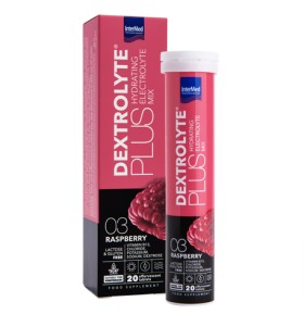 Intermed Dextrolyte Plus Hydrating Electrolyte Mix 20eff - Συμπλήρωμα Διατροφής με Ηλεκτρολύτες & Δεξτρόζη με Γεύση Raspberry