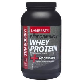 Lamberts Performance Whey Protein 1000gr with Magnesium - Πρωτεϊνη ορού Γάλακτος με Μαγνήσιο & Γεύση Φράουλα