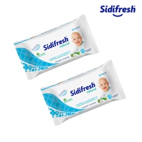 Sidifresh Natural μωρομάντηλα 140τμχ. (2X70τμχ.)