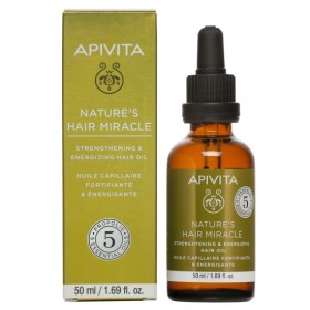 Apivita Nature’s Hair Miracle Hair Oil 50ml – Λάδι μαλλιών για Ενδυνάμωση & Τόνωση