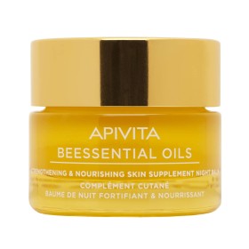 Apivita Beessential Oils Balm 15ml - Βάλσαμο Προσώπου Νύχτας Συμπλήρωμα Ενδυνάμωσης & Θρέψης της Επιδερμίδας