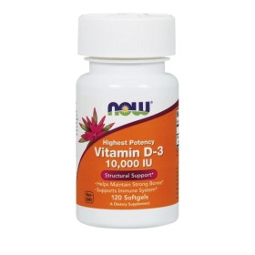 Now Foods Vitamin D3 10.000 IU – 120 Μαλακές Κάψουλες