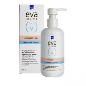 Intermed Eva Intima Wash Extrasept PH 3.5 250ml - Καθημερινός καθαρισμός και φυσική αντιμυκητιασική προστασία της ευαίσθητης περιοχής
