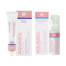 Aquasol Promo Femina Vaginal Atrophy 30ml & Intimate Cleansing Foam 40ml - Κρέμα για την Κολπική Ατροφία & Δώρο Αφρός Καθαρισμού