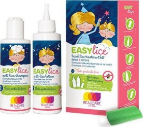 Real Care Easy Lice Complete Kit Lotion 125ml & Shampoo 125ml- Σύστημα Αντιφθειρικής Θεραπείας