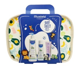 Mustela Baby Daily Kit Body Lotion 500ml + Cleansing Gel 2χ200ml + Barrier Cream 2χ100ml με Δώρο Νεσεσέρ