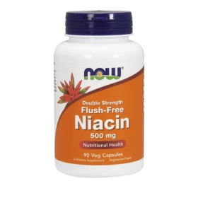 Now Foods Flush Free Niacin 90 Φυτικές Κάψουλες - Συμπλήρωμα διατροφής Νιασίνης