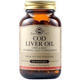 Solgar Cod Liver Oil 100 μαλακές κάψουλες – Συμπλήρωμα Διατροφής με Μουρουνέλαιο & Βιταμίνες Α & D
