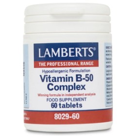 Lamberts Vitamin B-50 Complex 60 Ταμπλέτες - Σύμπλεγμα Βιταμίνης B