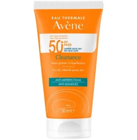 Avene Cream Cleanance Spf50+ 50ml – Αντηλιακή Κρέμα Προσώπου για Λιπαρό Δέρμα με Ατέλειες