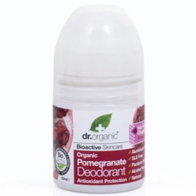 Doctor Organic Pomegranate Deodorant 50ml - Αντιβακτηριδιακό Αποσμητικό σε μορφή Roll-on με Βιολογικό Ρόδι
