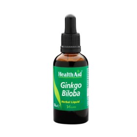 Health Aid Ginkgo Biloba Herbal Liquid 50ml – Συμπλήρωμα Διατροφής για καλή Λειτουργία του Κυκλοφοριακού