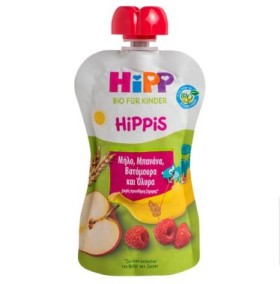 HiPP Φρουτοπολτός Μήλο, Μπανάνα, Βατόμουρο και Δημητριακά 1+ Έτος 100gr