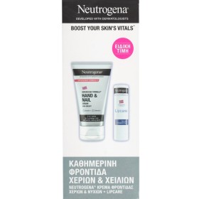 Neutrogena Σετ Κρέμα Φροντίδας Χεριών & Νυχιών 75ml + Φροντίδα Χειλιών για Ξηρά, Σκασμένα Χείλη