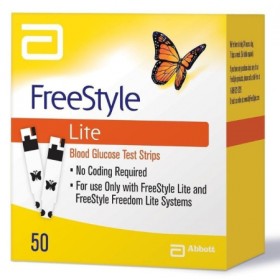 Abbott FreeStyle Lite Blood Glucose 50 Test Strips - Ταινίες Μέτρησης Σακχάρου