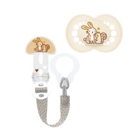 MAM Σετ Πιπίλα Original 6-16 μηνών & Clip it! Κορδέλα Στήριξης Unisex