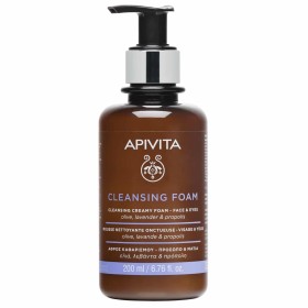Apivita Cleansing Foam Face & Eyes 200ml – Κρεμώδης Αφρός Καθαρισμού για Πρόσωπο και Μάτια με Ελιά, Λεβάντα Πρόπολη