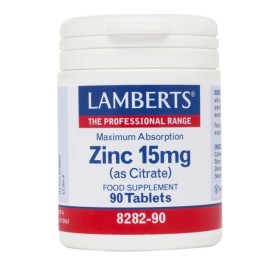Lamberts Zinc Citrate 15mg, 90 Ταμπλέτες - Συμπλήρωμα διατροφής Ψευδάργυρου