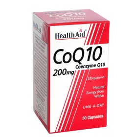 Health Aid CoQ10 200mg 30caps -; Συνένζυμο Q10 με Αντιοξειδωτικές Ιδιότητες