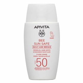 Apivita Bee Sun Safe Dry Touch SPF50 50ml - Αντηλιακή Λεπτόρρευστη Κρέμα Προσώπου κατά των Πανάδων & των Ρυτίδων