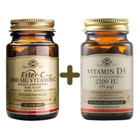 Solgar Ester-C 1000mg Vitamin C 30tabs & Vitamin D3 2200IU 55mg 50veg.caps - Συμπληρώματα Διατροφής για τη Θωράκιση του Οργανισμού και Ενίσχυση του Ανοσοποιητικού