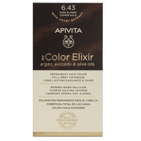 Apivita My Color Elixir – Βαφή μαλλιών χωρίς αμμωνία - 6.43 (Ξανθό σκούρο χάλκινο μελί)