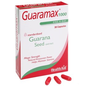 Health Aid Guaramax 1000 30caps – Συμπλήρωμα με Καφεΐνη και Σπόρους Γκουαρανά