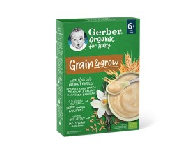 Gerber Organic Grain & Grow Βρεφικά Δημητριακά με Σιτάρι, Βρώμη & γεύση Βανίλιας 6+ Μηνών 200gr