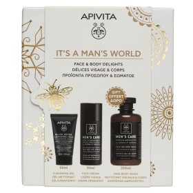 Apivita Promo Its a Mans World - Κρέμα Προσώπου & Ματιών 50ml +  Τζελ Καθαρισμού Προσώπου 50ml + Δώρο Αφρόλουτρο 250ml