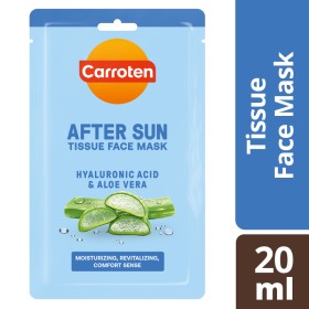 Carroten After Sun Tissue Face Mask 1τμχ - Υφασμάτινη Μάσκα για Μετά τον Ήλιο