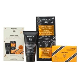 Apivita Promo Bee Lover Black Detox Gel Καθαρισμού Προσώπου 50ml & Φυσικό Σαπούνι με Μέλι 125g &Express Mask με Μέλι 2x8ml