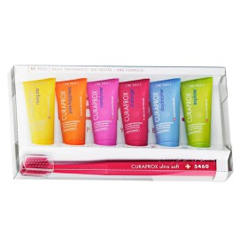 Curaprox Be You Six Taste Pack 6 x 10ml Toothpaste & 1 Toothbrush Ultra Soft - Σέτ με 6 Οδοντόκρεμες των 10ml & 1 Οδοντόβουρτσα