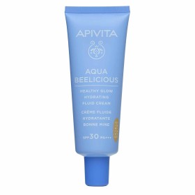 Apivita Aqua Beelicious Hydreating Fluid Cream SPF30 40ml - Λεπτόρρευστη Κρέμα Ενυδάτωσης με Χρώμα για Φυσική Λάμψη & SPF30