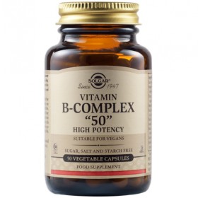 Solgar Vit B-Complex 50 – Σύμπλεγμα βιταμίνης Β 50 Φυτικές κάψουλες