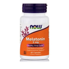 Now Foods Melatonin 3mg 60 κάψουλες – Συμπλήρωμα διατροφής με Μελατονίνη