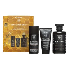 Apivita Gentlemen Only Face Cream 50ml, Cleaning Gel 50ml & Shampoo 250ml - Πακέτο με Κρέμα Προσόπου και Ματιών Κατά των Ρυτίδων, Καθαριστικό Τζέλ & Δώρο Σαμπουάν-Αφρόλουτρο