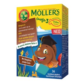 Mollers Omega-3 Ζελεδάκια με γεύση Cola 36τμχ.