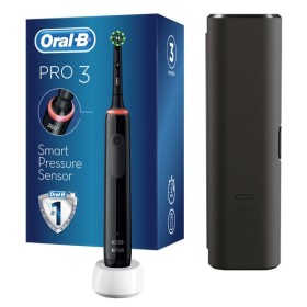 Oral B Pro 3 3500 Cross Action Black Edition - Ηλεκτρική Οδοντόβουρτσα Μαύρη με Θήκη Ταξιδίου