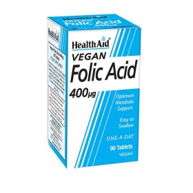 Health Aid Folic Acid 400μg 90tabs - Συμπλήρωμα Ιδανικό για όσες Πρόκειται να Εγκυμονήσουν
