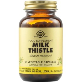 Solgar Milk Thistle 50 Φυτικές Κάψουλες – Συμπλήρωμα διατροφής για το Ήπαρ