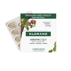 Klorane Keratin 30caps - Συμπλήρωμα Διατροφής που Βοηθά στην Ενδυνάμωση και Τονώνει τα Mαλλιά