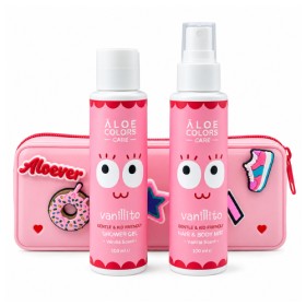 Aloe Colors Kids Vanillito Set | Mist & Shower Gel 100ml + Pen - Σετ Vanillito με Mist για τα μαλλιά και το σώμα, αφρόλουτρο και στυλό