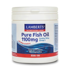 Lamberts Pure Fish Oil 1100mg 180 Κάψουλες – Συμπλήρωμα Ιχθυελαίων για Καρδιά, Αρθρώσεις, Δέρμα & Εγκέφαλο