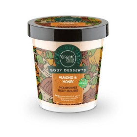 Organic Shop Body Dessert Almond & Honey 450ml – Μους Θρέψης Σώματος Αμύγδαλο & Μέλι