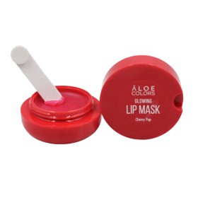 Aloe Colors Cherry Pop Glowing Lip Mask Red 10ml - Μάσκα Χειλιών με Βιταμίνη C & Aloe Vera