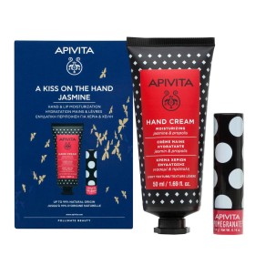 Apivita Promo Pack A Kiss On The Hand Jasmine - Κρέμα Χεριών Ενυδάτωσης 50ml & Lipcare με Ρόδι 4,4g