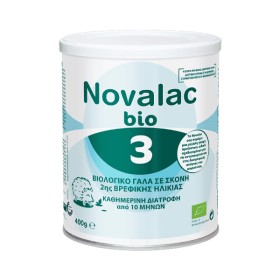 Novalac Bio 3 Βιολογικό Γάλα σε Σκόνη Τρίτης Βρεφικής Ηλικίας 10m+ 400g